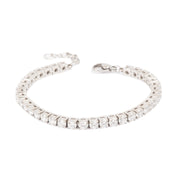 3046-0112 Pure Steel Cubic Zirconia Silver Bracelet