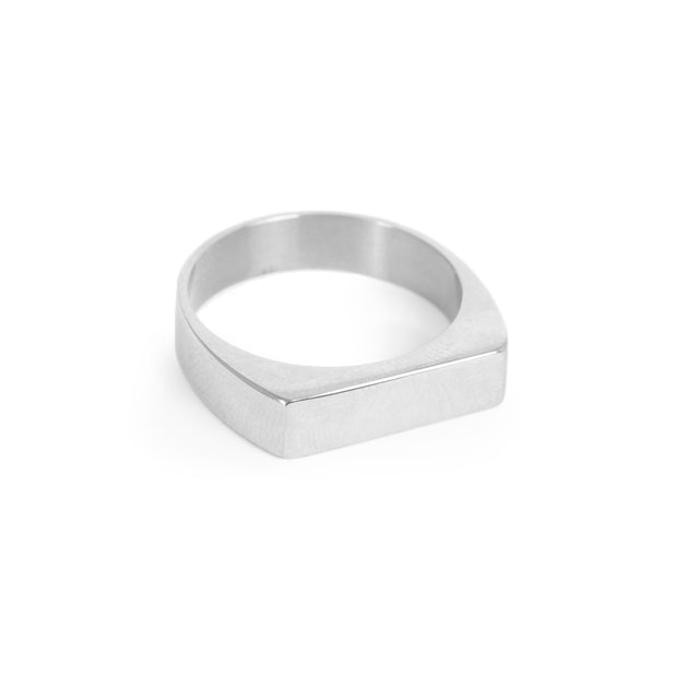 4046-0100 - Pure Steel Flat Ring Silver