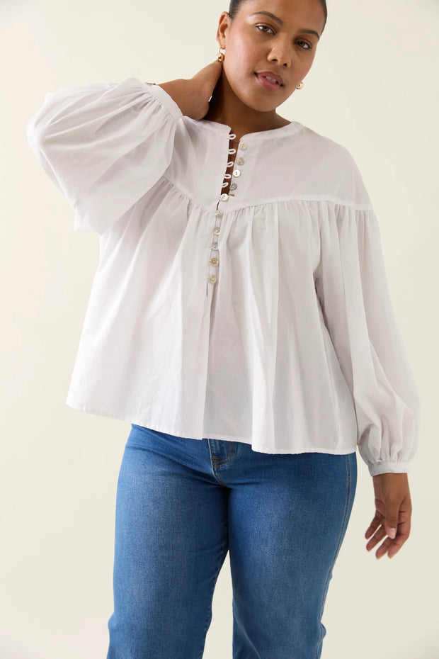 Aurora Button Blouse Lotus