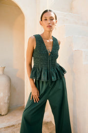 Esther Shirred Tank Myrtle