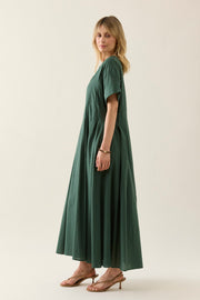 Aurora Pleat Maxi Myrtle Dress