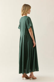 Aurora Pleat Maxi Myrtle Dress