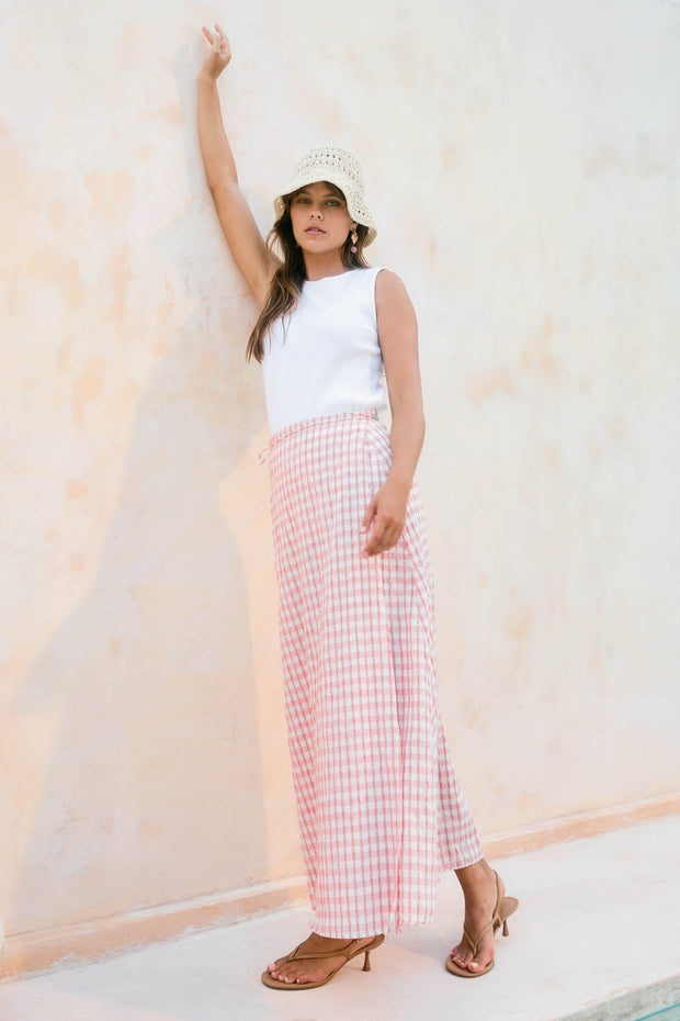 Esther Wrap Skirt Pink
