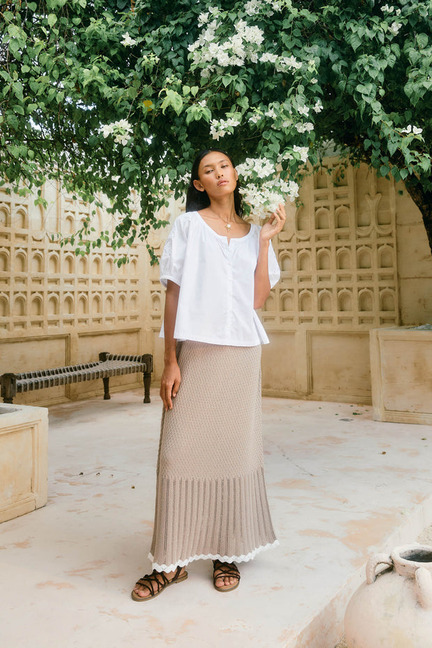 Ida Knit Skirt Canvas