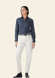 R.M.Willams Olney Print Linen Navy