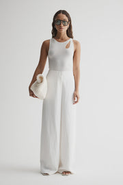 Mahina White Wide Leg Pant