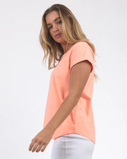 Foxwood Signature Tee Neon Peach