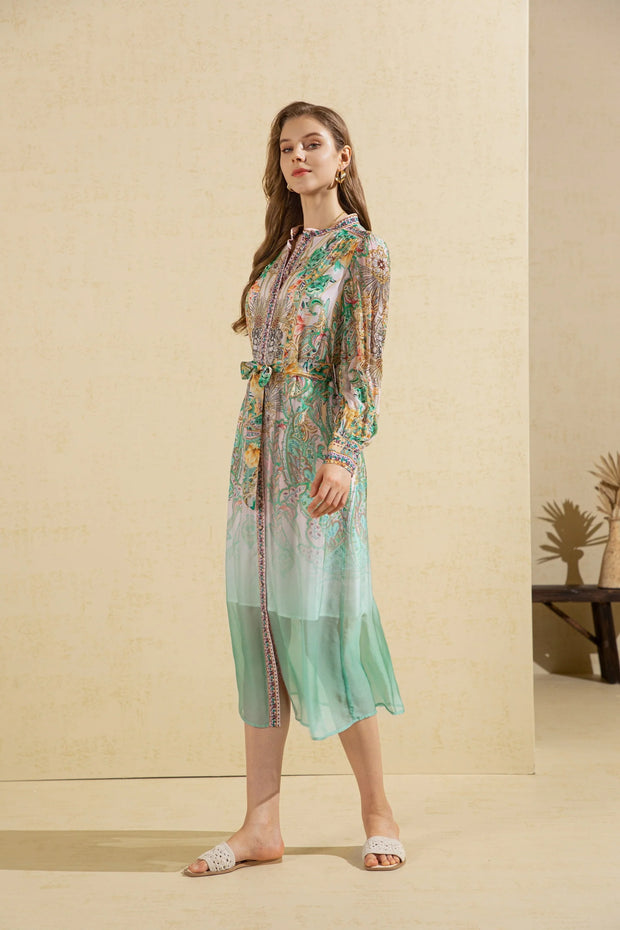 Cara Silk Printed Dress