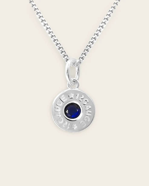 Whistle &  Pop Heritage 12 Gauge Charm Blue Sterling Silver