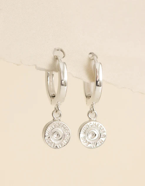 Whistle & Pop Hunter Gatherer Bullet Huggies Sterling Silver