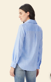 R.M.Willams Olney Linen Shirt Light Blue
