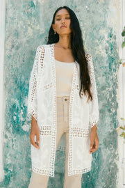 Oline Lace Kimono Lotus