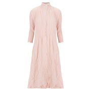 Alquema Linen Like Contrast Nehru Coat Pale Pink