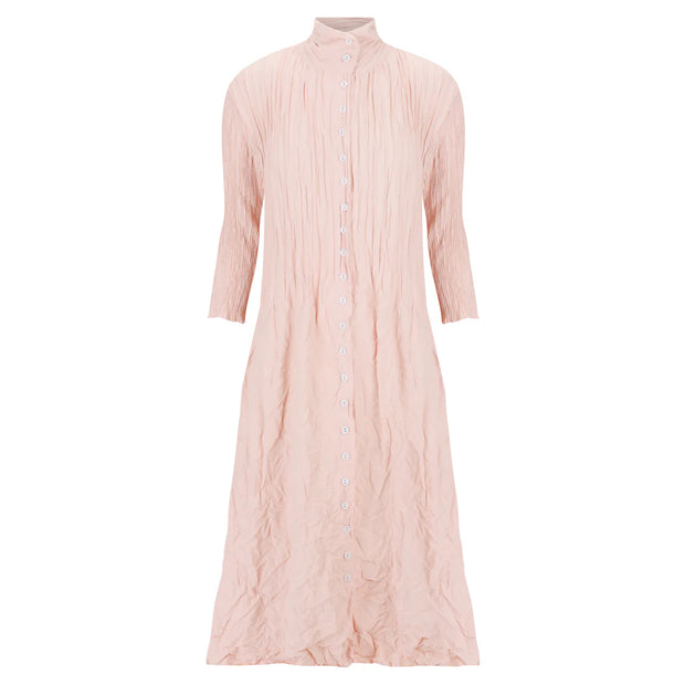 Alquema Linen Like Contrast Nehru Coat Pale Pink