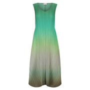 Alquema Long Estrella Dress Green to Tambourine