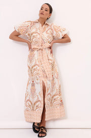 Sarafina Linen Maxi Shirt Dress