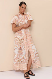 Sarafina Linen Maxi Shirt Dress