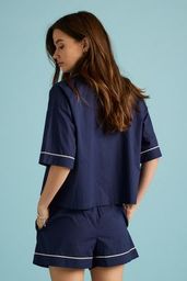 Karen Walker & Papinelle Runaway Girl Boxer PJ Set Deep Indigo