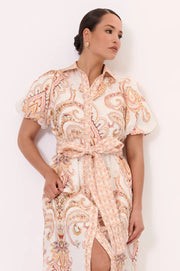 Sarafina Linen Maxi Shirt Dress