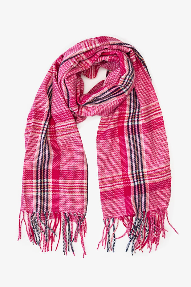 Antler Fuchsia Glen Check Scarf