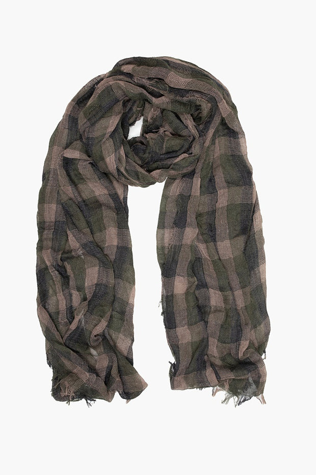 Antler Jackson Check Scarf Pine