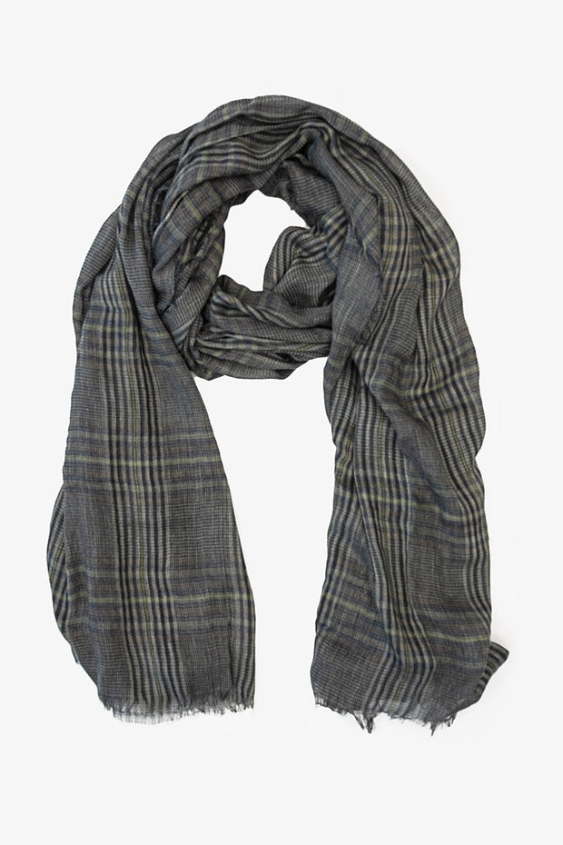 Serene Plaid Scarf | Forest Noir