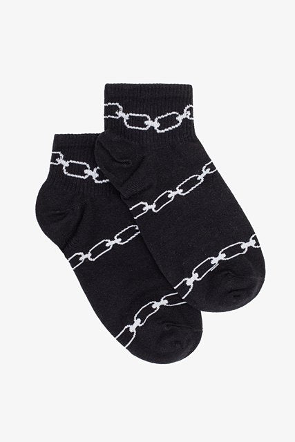 Ankle Sock | Black Chain