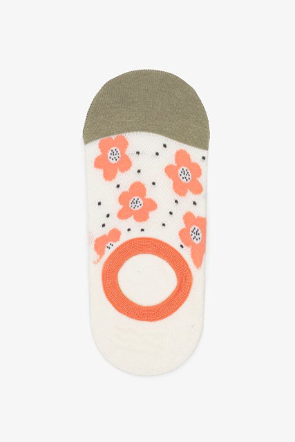 No Show Sock | Apricot Flower