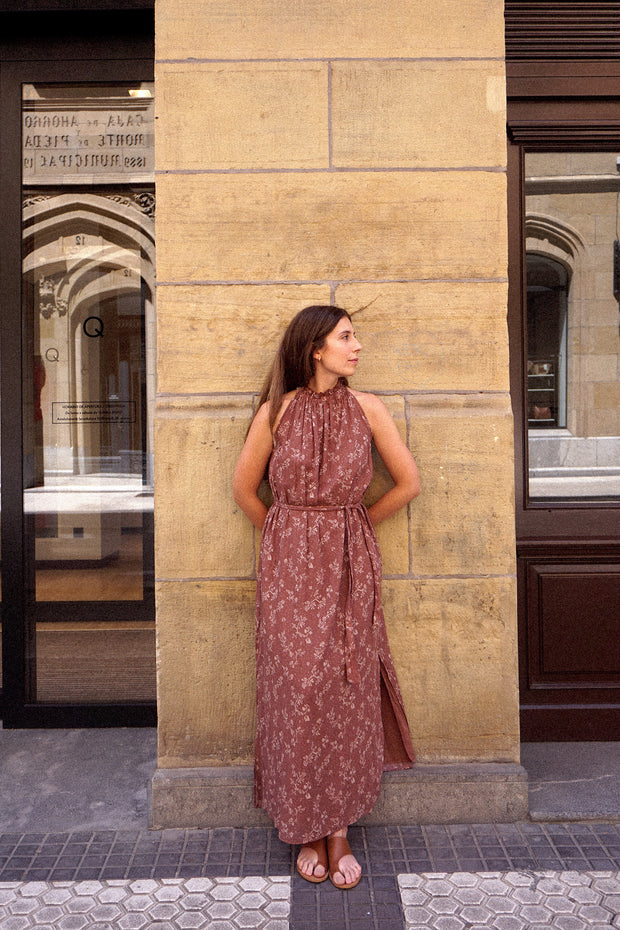 Indi & Cold  Chocolate Floral Dress