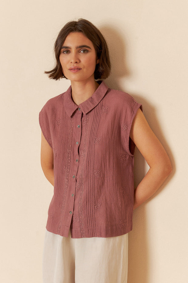 Indi & Cold Sleeveless Top in Pink
