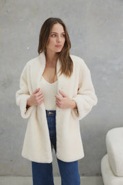 Matilda Wool Teddy Coat - Winter White