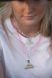 Whistle & Pop Heritage Bella Beads Necklace Pink Skies