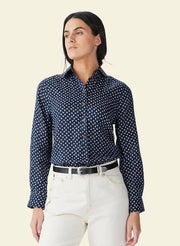 R.M.Willams Olney Print Linen Navy