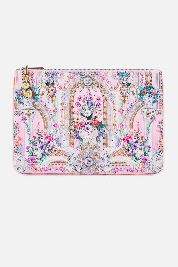 Camilla Small Canvas Clutch in Palatial Pastel
