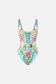 Camilla lace up underwire moulded cup one piece Sultans and queens