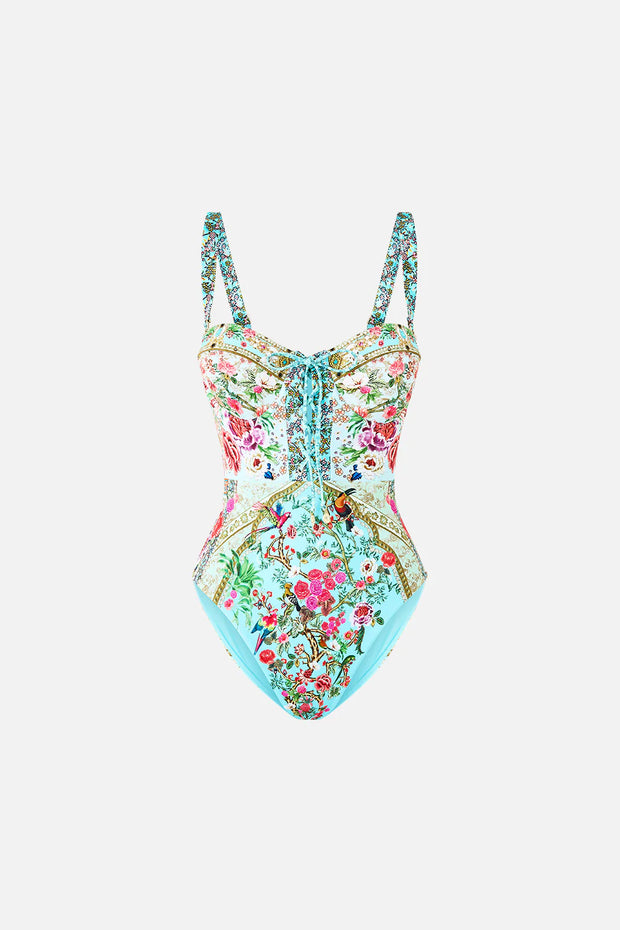 Camilla lace up underwire moulded cup one piece Sultans and queens