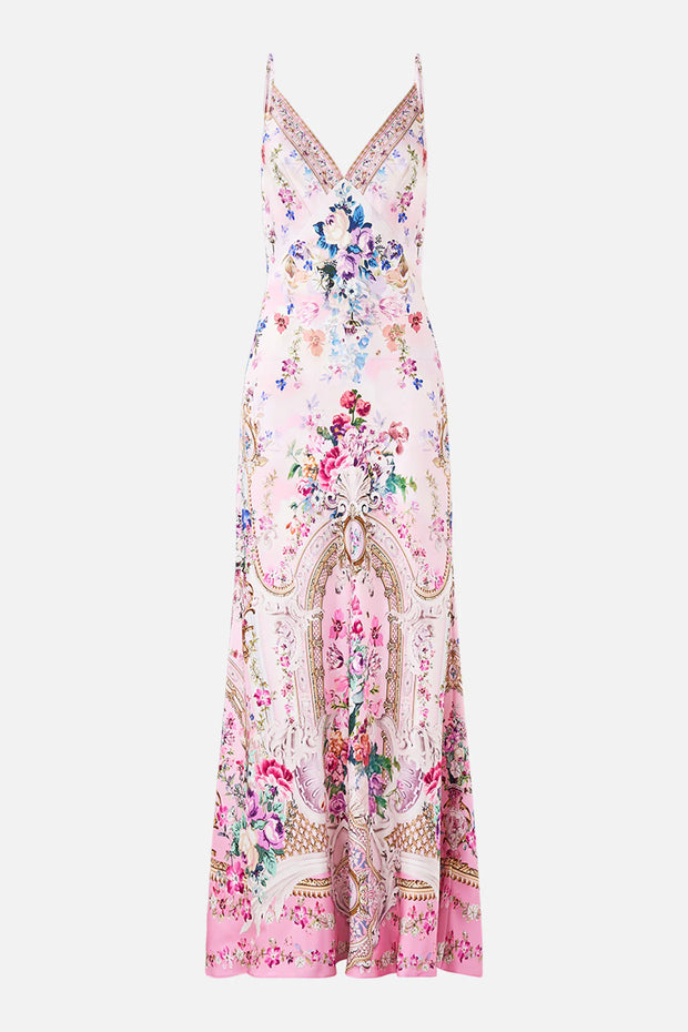 Camilla The Palatial Pastels V-Neck Long Bias Slip Dress