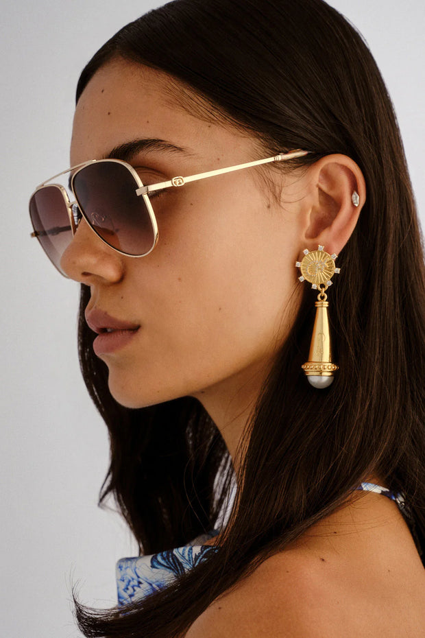Camilla The Voyage Gold/Leopard Sunglasses