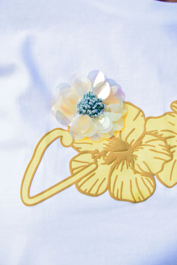 Coop Hibiscus Holiday T Shirt White