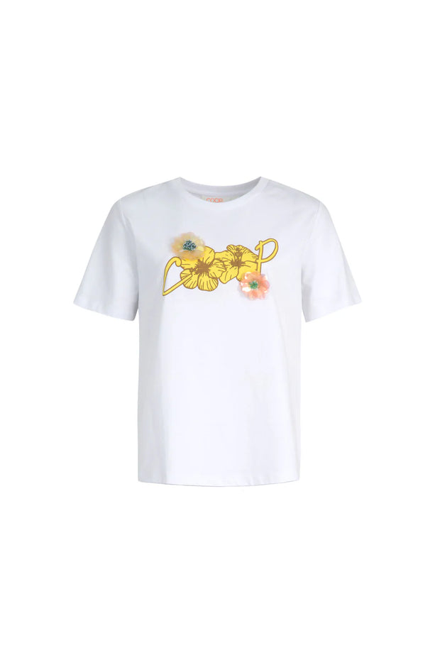 Coop Hibiscus Holiday T Shirt White