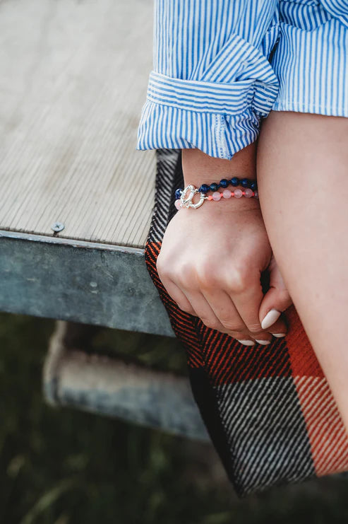 Whistle & Pop Heritage Bella Beads Bracelet Pink Skies