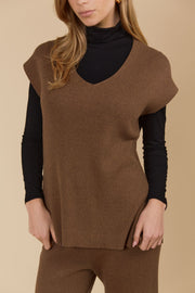 Tala Knit Vest - Toffee