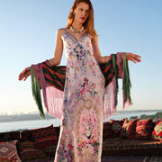 Camilla The Palatial Pastels V-Neck Long Bias Slip Dress