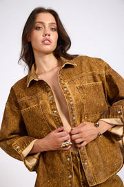 One Teaspoon Daria Shacket Burnt Tobacco