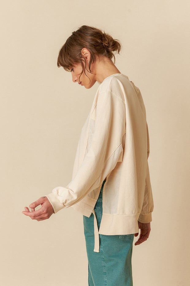 Indi & Cold Organic Cotton Sweatshirt Crudo/Cream