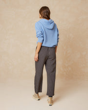 Indi & Cold Knitted Hoody Sweater Blue G450