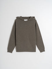 Indi & Cold Knitted Hoody Sweater Khaki G450