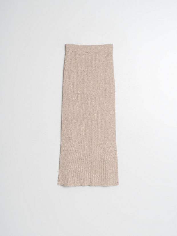 Indi & Cold Wool Pencil Skirt Beige G452