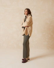 Indi & Cold Wool Pencil Skirt Khaki G452