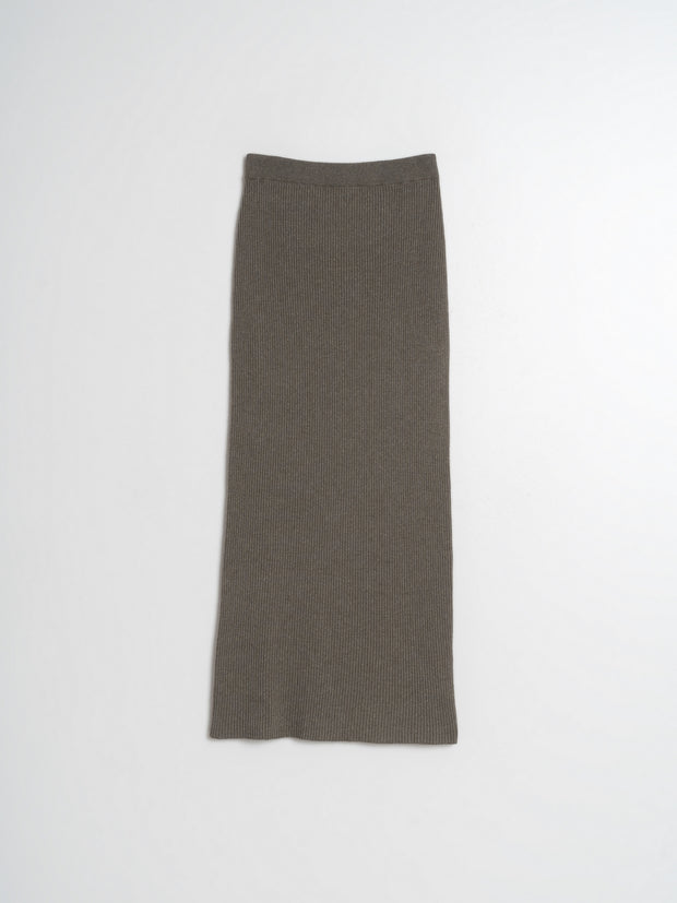 Indi & Cold Wool Pencil Skirt Khaki G452